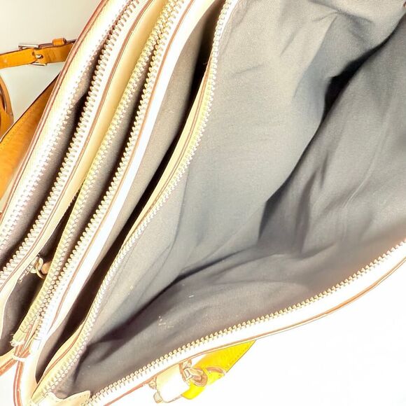 Coach 32502 Borough Bag in Two-Tone Leather Gray White Handbag Purse Briefcase - Picture 11 of 15